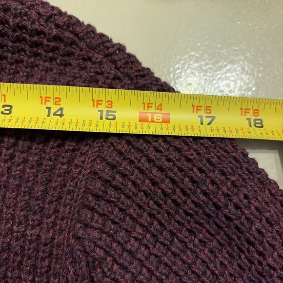 Vintage‎ LL Bean Preppy Mens XL Burgundy Organic Cotton Full Zip Knit Cardigan - Picture 6 of 11